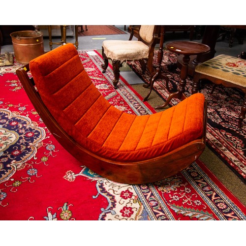 132 - 2 VINTAGE LOUNGE ROCKING CHAIRS ATTRIBUTED TO VERNER PANTON