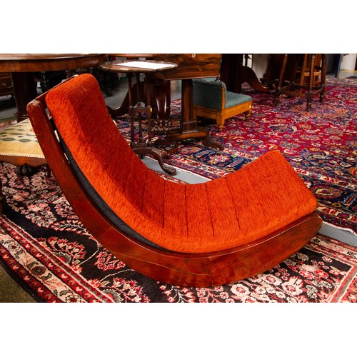 132 - 2 VINTAGE LOUNGE ROCKING CHAIRS ATTRIBUTED TO VERNER PANTON