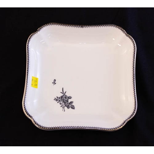 121 - WEDGWOOD LUDLOW BOWL + SQUARE DISH