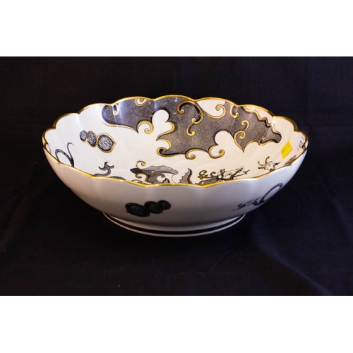 122 - DOULTON BLACK DRAGON BOWL 30CM