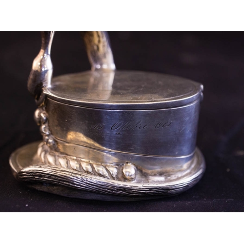 3A - MAPPIN + WEBB FOOTED SILVER PLATED TRAY + TOP HAT