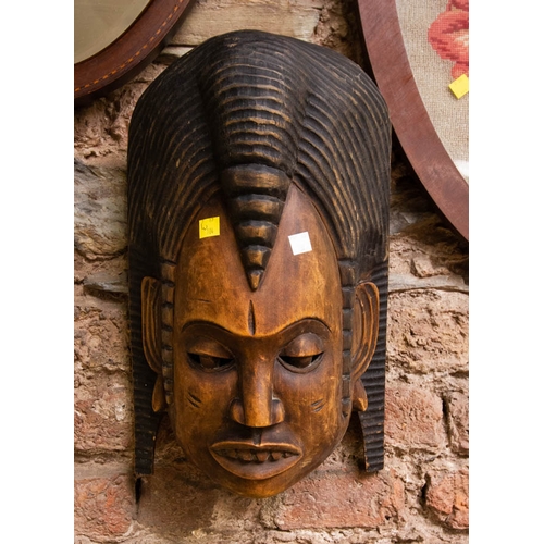 122 - 3 CARVED MASKS - (IVORY COAST + 2)