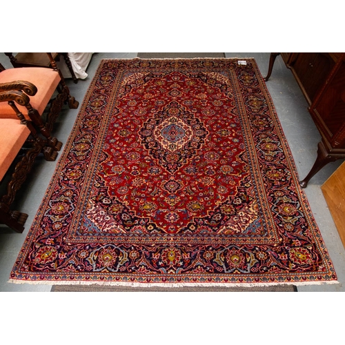 495 - PERSIAN KASHAN RUG 270 X 205CM