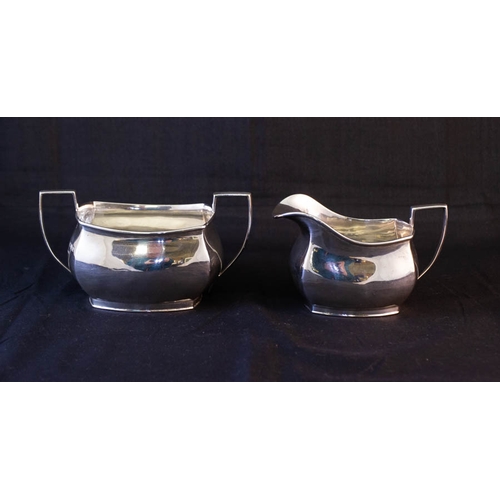 503 - SILVER SUGAR AND MILK JUG - WEIGHT 430 GRAMS