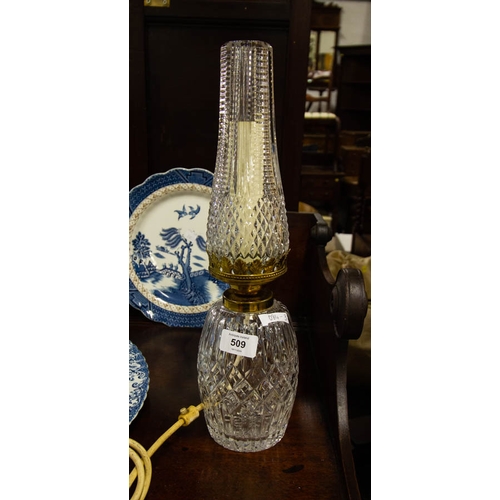 509 - WATERFORD CRYSTAL LAMP NOT STAMPED