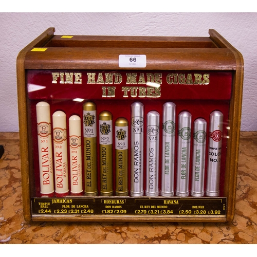 66 - VINTAGE RETAIL CIGAR DISPLAY BOX