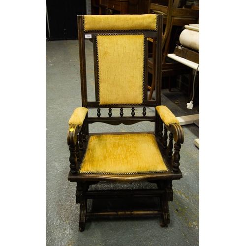 718 - EDWARDIAN ROCKING CHAIR