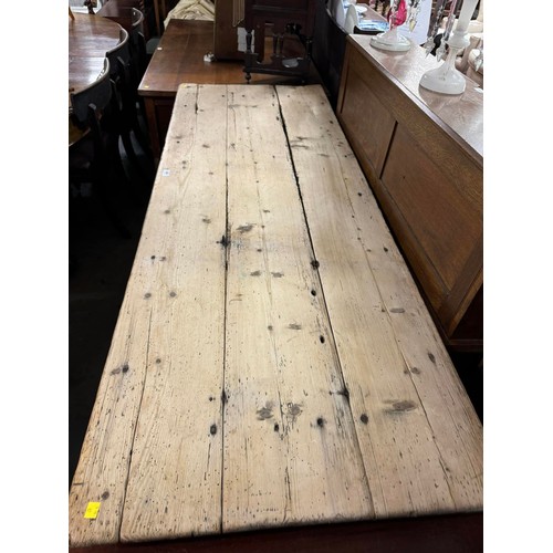 689 - PINE FARM HOUSE TABLE 183 X 66 X 80H CM