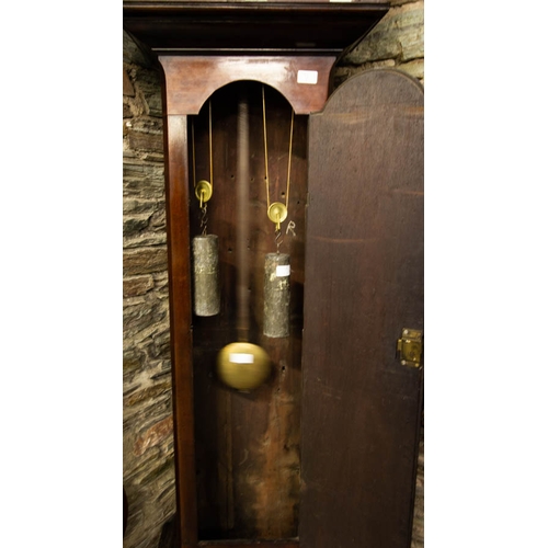 10 - GEORGIAN IRISH FRANCIS SPERILS, DUBLIN LONG CASE GRANDFATHER CLOCK IN CHIPPENDALE STYLE CASE WITH LA... 