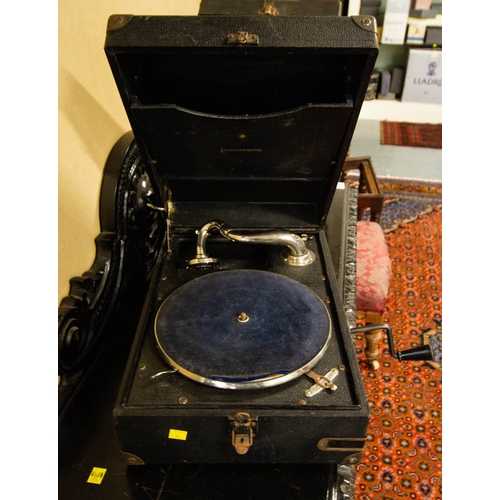 184 - 2 VINTAGE TABLE TOP GRAMOPHONES - AF