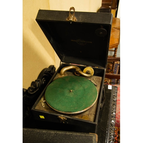 184 - 2 VINTAGE TABLE TOP GRAMOPHONES - AF