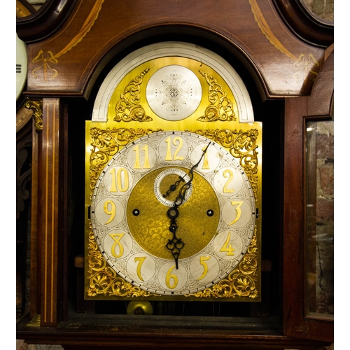 20 - INLAID MAHOGANY GRANDFATHER CLOCK