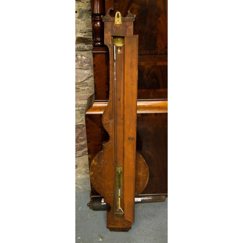 26 - ROSEWOOD BAROMETER + MAHOGANY BAROMETER