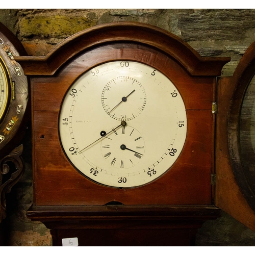 30 - SCARCE GLASS DOOR REGULATOR MULTI FACE CLOCK IN MAHOGANY CASE - ROBERT HARRIS PAISLEY 48 X 82 X 24CM