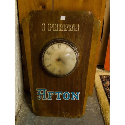 442 - 2 1940' AFTON CLOCKS - AS FOUND. 35 X 51CM