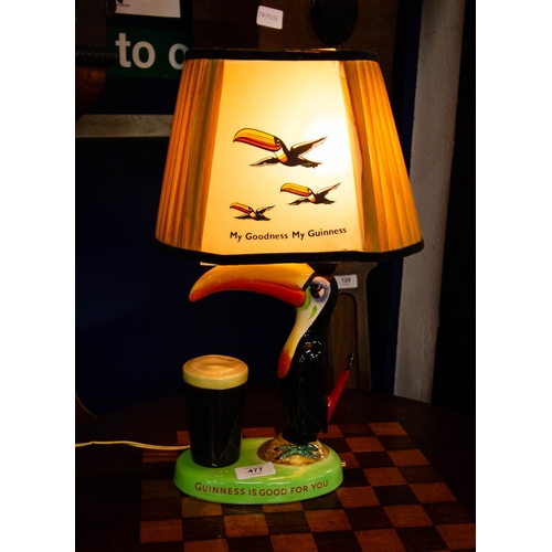 477 - 1950's -  ORIGINAL ARKLOW POTTERY TOUCAN LAMP AND SHADE WORKING , 42 CM HIGH