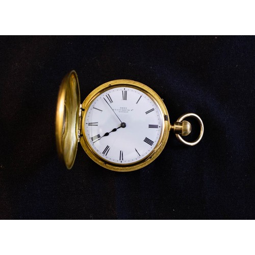 324 - SUPER QUALITY ANTIQUE 18K GOLD POCKET WATCH. NICOLE, NEILSEN & CO FOR DENT , WITH NICOLES PATENT WIN... 