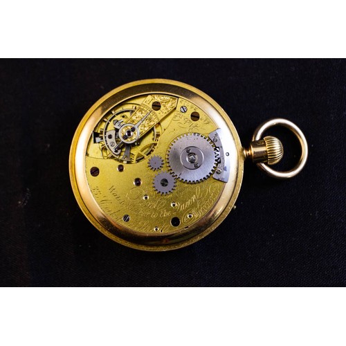 324 - SUPER QUALITY ANTIQUE 18K GOLD POCKET WATCH. NICOLE, NEILSEN & CO FOR DENT , WITH NICOLES PATENT WIN... 