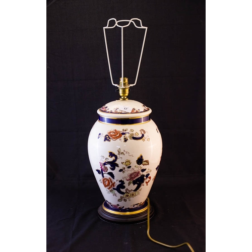 17 - LARGE MASONS TABLE LAMP 45H CM