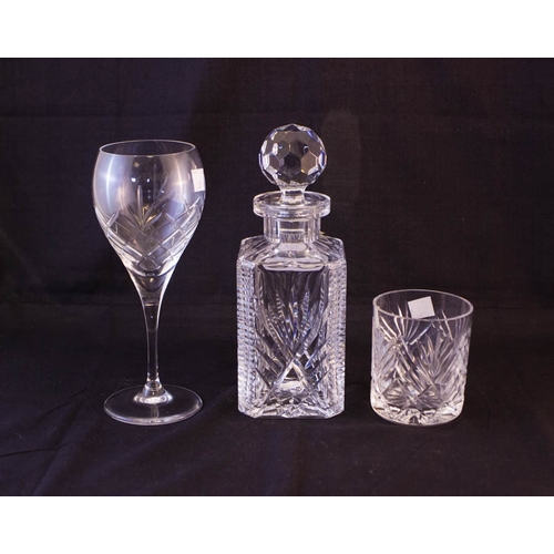 35 - 6 TIPPERARY WHISKEY GLASSES, TIPPERARY DECANTER + 6 WINE GLASSES