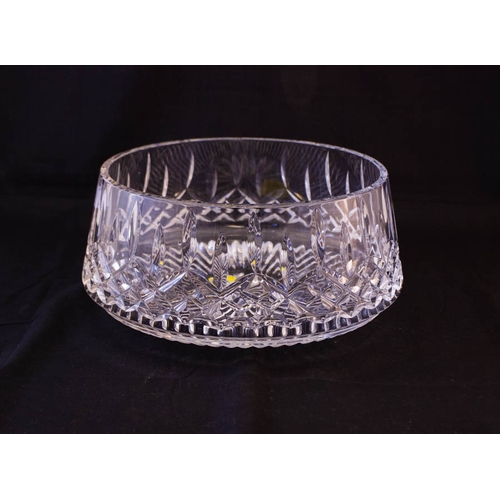 38 - WATERFORD CRYSTAL LISMORE CUT GLASS BOWL 28CM DIAMETER