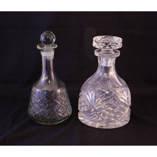 54 - 4 DECANTERS + STOPPERS + CLARET JUG