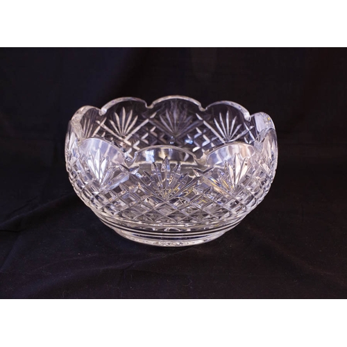 61 - WATERFORD CRYSTAL SCALLOP EDGE BOWL 9