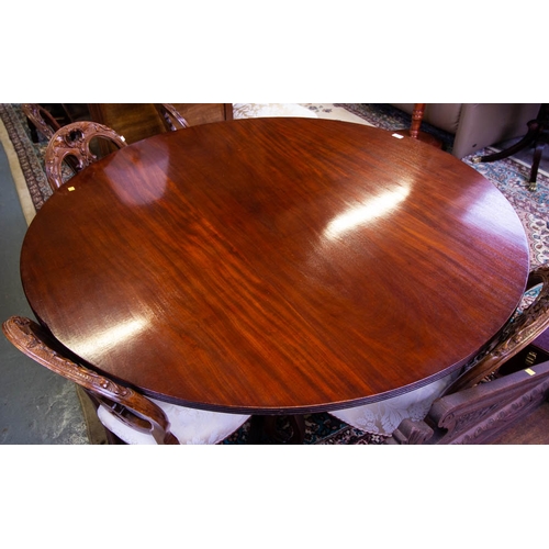 126 - REGENCY MAHOGANY TIP UP TABLE 140 DIAM CM