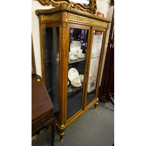 22 - FRENCH 2 DOOR DISPLAY CABINET 108 X 37 X 158