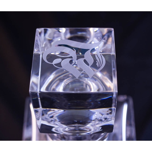 259 - WATERFORD CRYSTAL EVOLUTION SILVER PLATED TOPPED DECANTER - BOXED