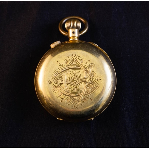 284 - 18K GOLD GENTS POCKET WATCH BY T & J PERRY, 224 REGENT ST. LONDON - 98 GRAMS