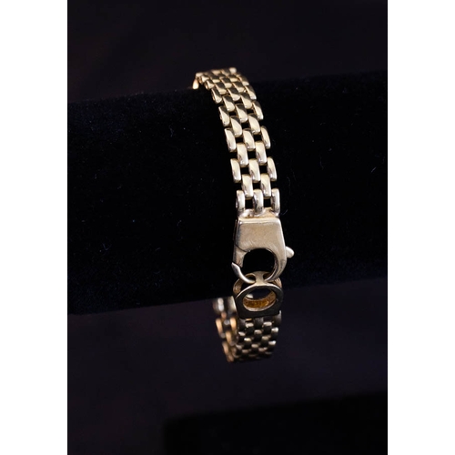 310 - 14K GOLD PANTHER BRACELET 28G