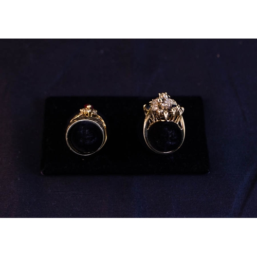 311 - 18K GOLD RING, 14K GOLD RING + DRESS RING 10G