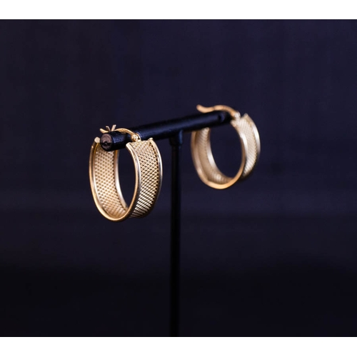 314 - PAIR OF 14H GOLD HOOP EARRINGS 4G