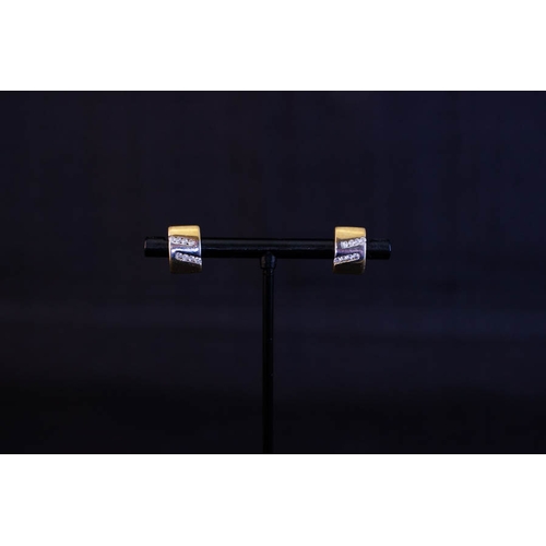 320 - PAIR OF 9K YELLOW GOLD STUDS + PAIR OF 9K OPAL STUDS