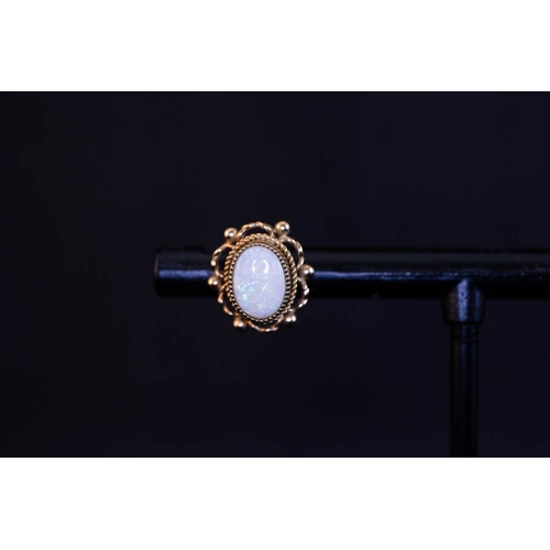 320 - PAIR OF 9K YELLOW GOLD STUDS + PAIR OF 9K OPAL STUDS