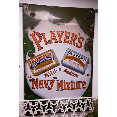 ORIGINAL LARGE  PLAYERS NAVY MIXTURE SIGN 102 X 152 CM