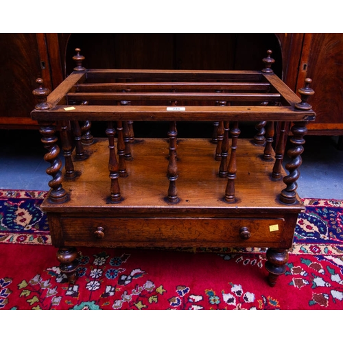 246 - VICTORIAN ROSEWOOD CANTERBURY AF 61W X 40 X 56H CM