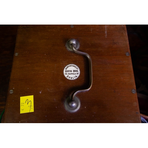 254 - VINTAGE SHOCK TREATMENT BOX + 2 VINTAGE BINOCULARS