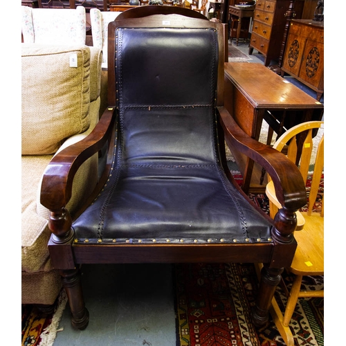 261 - MAHOGANY FRAME GENTS ARMCHAIR