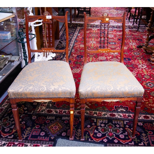 283 - PAIR OF QUALITY INLAID SATINWOOD CHAIRS