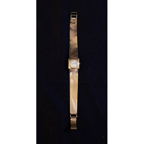 481 - 9CT GOLD CYMA LADIES WATCH. 25 grams