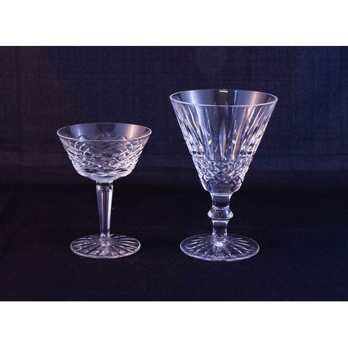 485 - 5 WATERFORD CRYSTAL TRAMORE WINE GLASSES + 4 COCKTAIL GLASSES