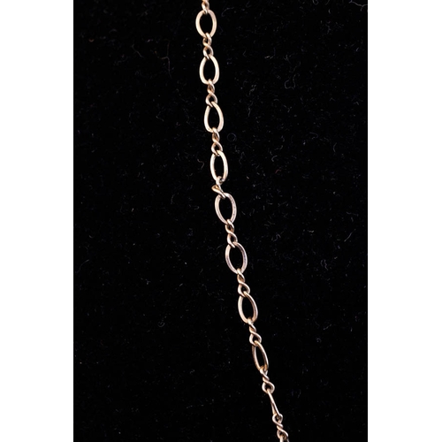 510 - 18K YELLOW GOLD PENDANT WITH 9K CHAIN (6G) - 9G TOTAL WEIGHT