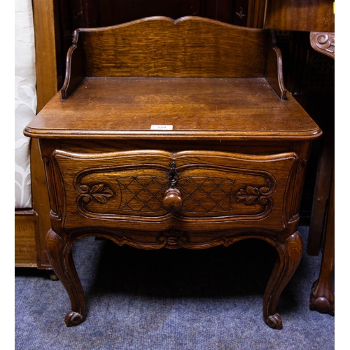 529 - PAIR OF OAK GALLERY BACK FRENCH LOCKERS 54W X 37D X 48H CM