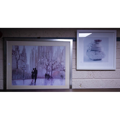 533 - JIGSAW PICTURE FRAMED 111W X 80H CM + 2 FURNISHING PRINTS