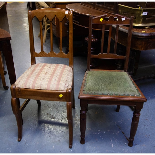 653 - INLAID DAVENPORT AF + 2 ODD BEDROOM CHAIRS