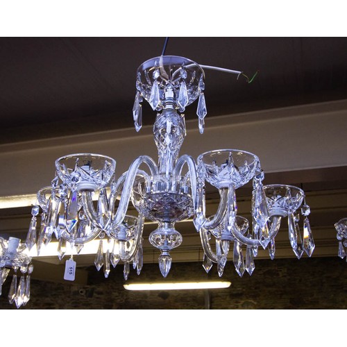 515 - WATERFORD CRYSTAL 6 ARM CHANDELIER