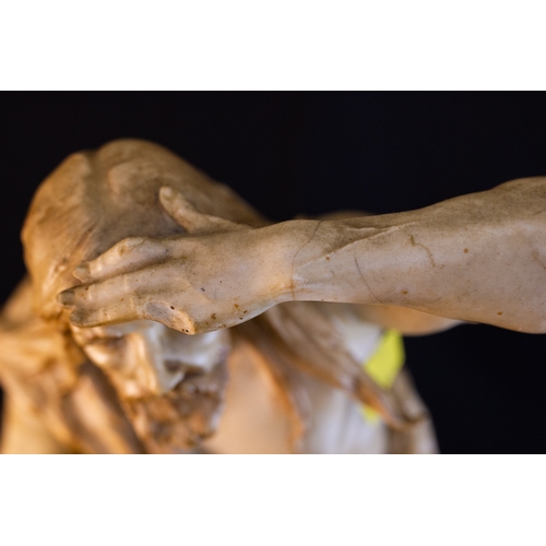 13 - PAIR OF ERNST WAHLISS ROYAL VIENNA FIGURES OF HUNTER AND HUNTRESS 40H CM WITH REGISTRATION NOS ON BA... 