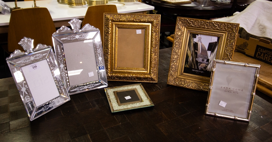 6 ASSORTED PHOTO FRAMES